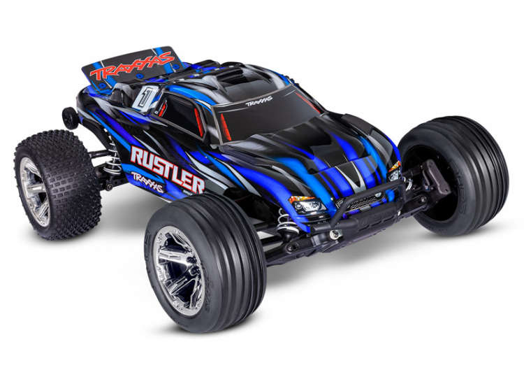 Rustler 2WD 1/10 RTR TQ BL-2s HD Blue