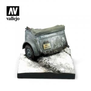 1/35 Diorama Base, Kubelwagen Rear 5,5x5,5x4cm