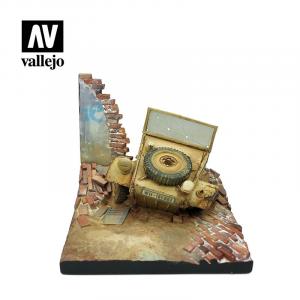 1/35 Diorama Base, Kubelwagen Front 7x7x6cm