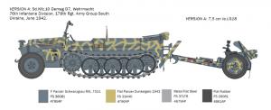 Italeri 1:35 Sd. Kfz. 10 DEMAG D7 with 7,5cm Le. IG 18 + crew