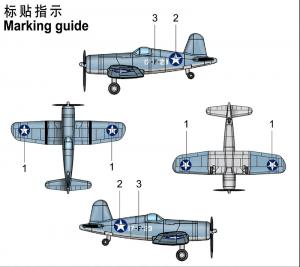 Trumpeter 1:350 F4U-4 CORSAIR(Pre-painted)