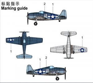 Trumpeter 1:350 F6F HELLCAT (Pre-painted)