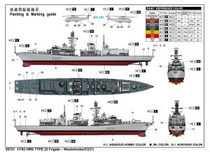 Trumpeter 1:700 HMS TYPE 23 Frigate Westminster(F237)