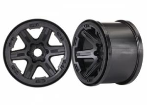 Traxxas Wheels, Carbide 3.8" (black) (2) (17mm splined) TRX8671