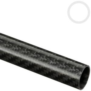 18mm(16mm) Woven Finish Carbon Fibre Tube - 1m Length