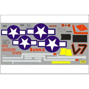 FMS 1700MM P51 DECALS - RED TAIL