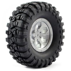 FTX OUTBACK PRE-MOUNTED 6HEX/TYRE (2) - GREY FTX8170G