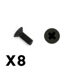 FTX OUTBACK COUNTERSUNK SCREW  M3*8 (8) FTX8224