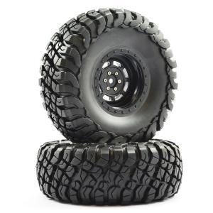 FTX MAULER 2.2" ALL TERRAIN TYRES PRE-GLUED ON BLACK WHEELS (2) FTX8766B