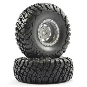 FTX MAULER 2.2" ALL TERRAIN TYRES PRE-GLUED ON GREY WHEELS FTX8766G