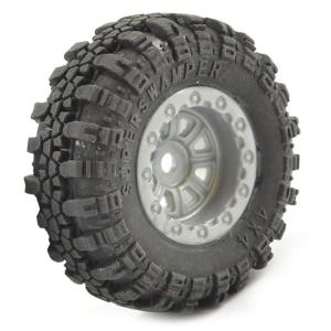 FTX OUTBACK MINI SWAMPER TIRE & WHEEL SET - GREY (4PC) FTX8859G