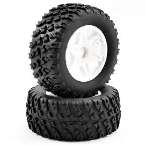 FTX COMET DESERT BUGGY FRONT MOUNTED TYRE & WHEEL WHITE FTX9066W