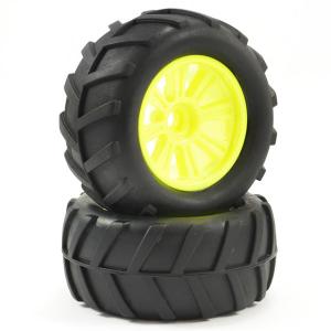 FTX COMET MONSTER FRONT MOUNTED TYRE & WHEEL YELLOW FTX9072Y