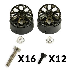 FTX TEXAN 1/10 8-SPOKE BLACK BEADLOCK WHEEL (PR) FTX9875BK