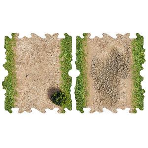 CRAWLER PARK 2 X DIRT AND GRASS HALF STRAIGHTS FOR 1/24 RC CRAWLER