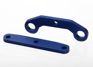 Traxxas Bulkhead tie bars, front & rear, aluminum (blue-anodized) TRX6423