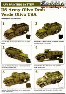 US Army Olive Drab paint set