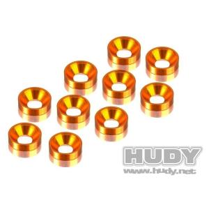 Hudy Countersunk washers 3mm M3 Orange (10) 296510-O