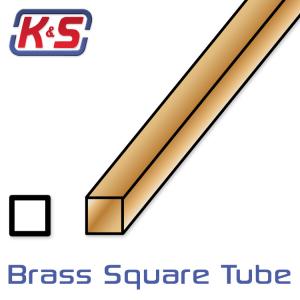 Square Brass Tube 3.2x3.2x305mm (1/8") (1pcs)