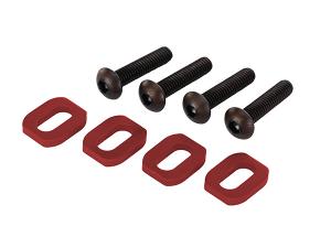 Traxxas Washers Motor Mount Red Alum (4) TRX7759R