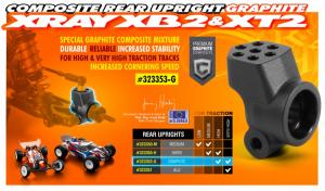 Xray  Upright Rear Graphite 323353-G