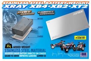Xray  Battery Weight Steel 35g XB2/XB4/XT2 326181