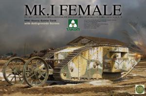 1:35 WWI Heavy Battle Tank Mk.I female with anti grenade screen