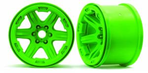 Traxxas Wheels, Carbide 3.8" (green) (2) (17mm splined) TRX8671G