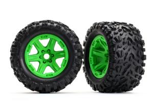 Traxxas Tires & Wheels Talon EXT/Carbide Green 3.8" (2) TRX8672G