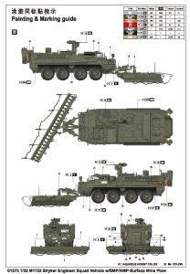 Trumpeter 1:35 M1132 Stryker Engineer Vehicle with Mine Plow