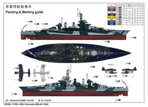 Trumpeter 1:700 USS Colorado BB-45 1944