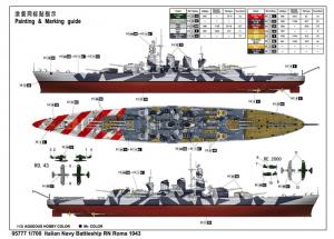 Trumpeter 1:700 Italian Navy Battleship RN Roma 1943