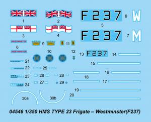 Trumpeter 1:350 HMS TYPE 23 Frigate-Westminster(F237)