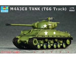 Trumpeter 1:72 Sherman M4A3E8 Tank (T66 Track)