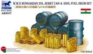 1:35 WWII Hungarian 20L Jerry Can & 200L Fuel Drum set