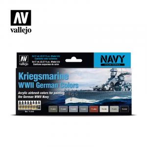 Vallejo Kriegsmarine WWII German Colors 8X17ml