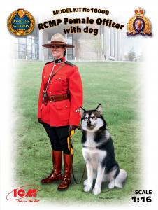 1:16 RCMP Female Officer with dog