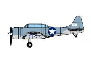 1:350 SBD-3 DAUNTLESS (4 planes)