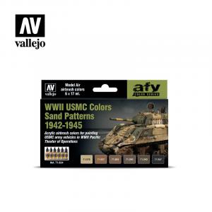 WWII USMC Colors Sand Patterns 42-45 paint set (6x17ml)