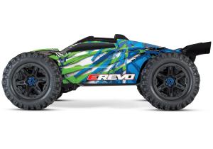 Traxxas E-Revo 1/10 Monster/Truggy RC-auto ilman akkua ja laturia