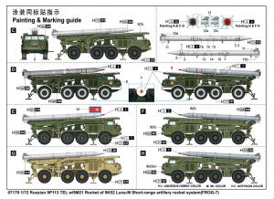 Trumpeter 1/72 P113TELw/9M21 Rocket of 9K52 Luna-M