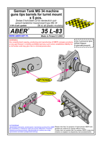 Aber 1/35 MG 34 tips barrels for turret mount (5pcs)