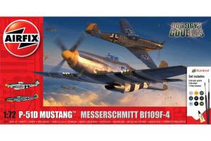 Airfix 1/72 dogfight set: P-51D Mustang vs Bf109F-4