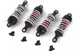 Aluminum Oil-Filled Shock Absorber Set Red/4pc