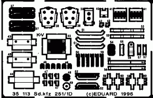 Eduard 1/35 Sd.Kfz. 251/1 Ausf. D Detail set for Tamiya kit