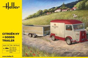 Heller 1/24 Citroen HY + Goods Trailer set