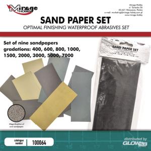 Mirage sand paper set (9pcs), Hiekkapaperisetti