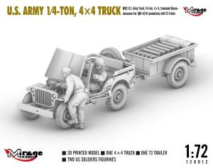 Miragehobby 1:72 U.S. Army 1/4-TON, 4x4 TRUCK 