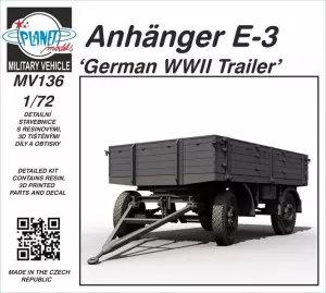 Planetmodels 1/72 Anhänger E-3 German WWII Trailer