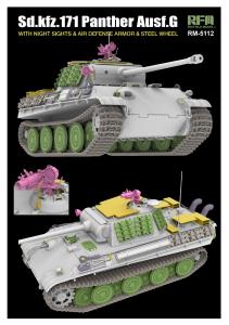 Ryefield 1/35 Panther Ausf. G w/ Night Sights, Air Defense Armor, Steel Wheels, Workable Tracks